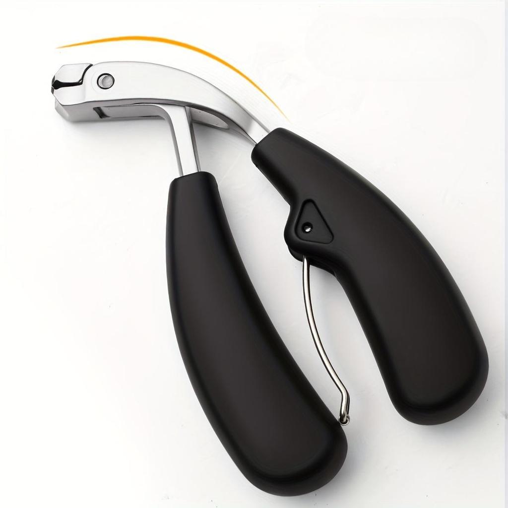 1PC Professional Nail Clippers Heavy-Duty Toenail Trimmer Anti-Splatter Wide Opening Sharp Stainless Steel Blade Long Handle Modern Style
