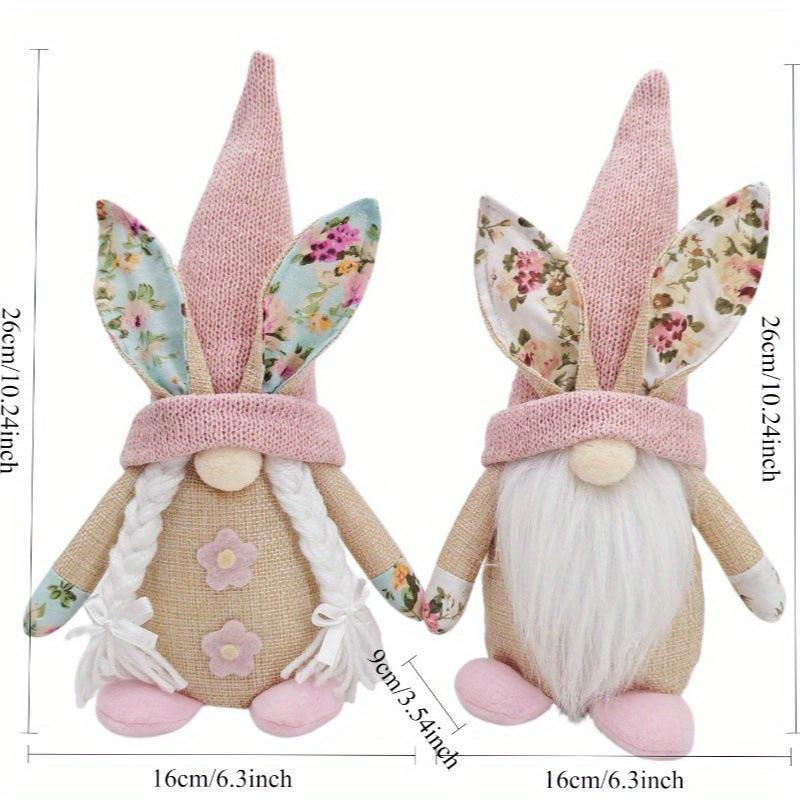 Easter Bunny & Rudolph Gnome Decor – Faceless Doll Ornaments for Festive Celebrations