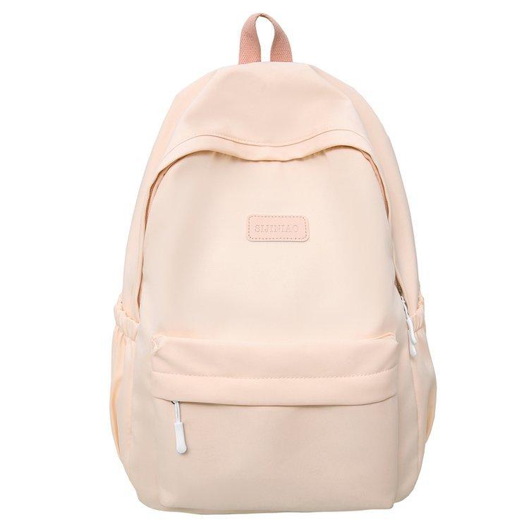 Schoolbag, forest style, multi-compartment ins, solid color, simple, dirt-resistant, versatile backpack, junior high, high school, college backpack