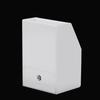 EWOO SUPPLY 12cm key white acrylic donation box with white box wide, built-in type, key, YS-1028