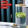 Large Capacity Glass Beverage Dispenser with Faucet