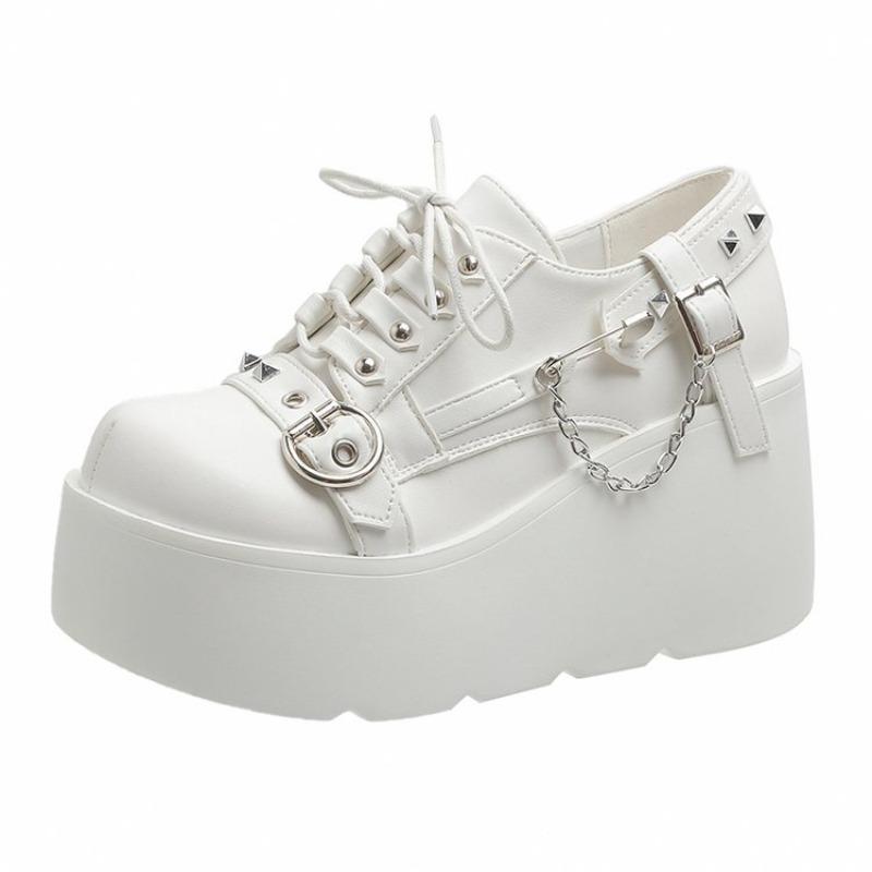 Punk Gothic Women Shoes  New Thick Sole Mary Jane Shoes Brand Wedge Shoes for Women High Heels Cosplay Designer Lolita Shoe