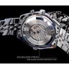 JARAGAR 212 Men New Automatic Mechanical Watch Fashion Business Leisure Multifunctional Stainless Steel Wristwatch for Male Gift