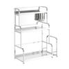 Multi-Functional 304 Stainless Steel Kitchen Shelf and Spice Rack with Knife Holder