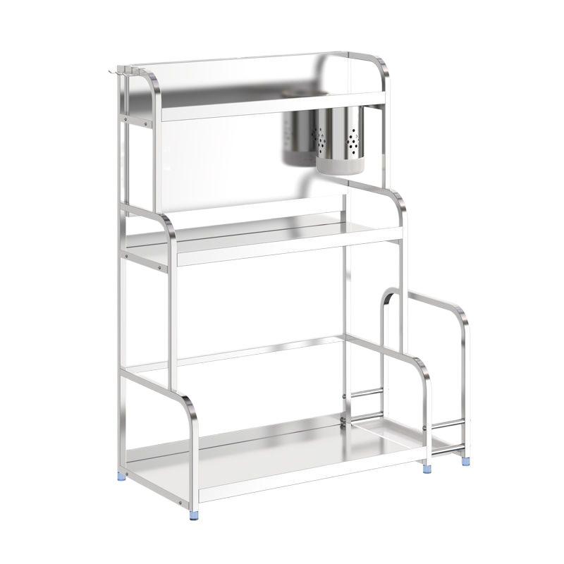 Multi-Functional 304 Stainless Steel Kitchen Shelf and Spice Rack with Knife Holder