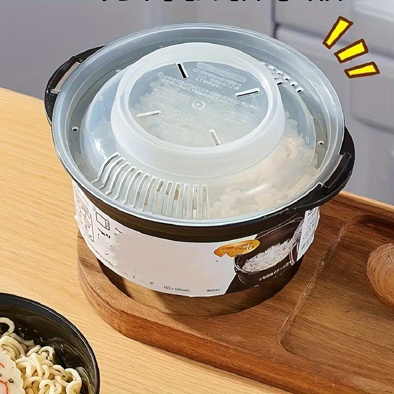 

Microwave Rice Cooker with Lid - Non-Stick,BPA-Free, Easy-Clean Lunch Container for Quick Meals&Single Servings, Includes Steam Vent& Transparent Lid 3pcs