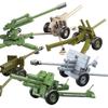 WWII Military Soviet German Cannon Building Block Set Soldier Vehicles Artillery Bunker Figure Weapon Accessories Toy Boy Gift Present K038