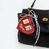 Bag Charm Shape Cute PVC Photo Card Holder Love Shape SImple Photo Rope Pendant Key Ring For Bag Decor