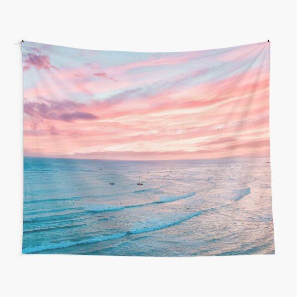 Ocean Sunset Tapestry Beach Wave Wall Hanging Tapestries Sky Cloud Scenery Tapestry  Home Decor for Bedroom Dorm Living Room