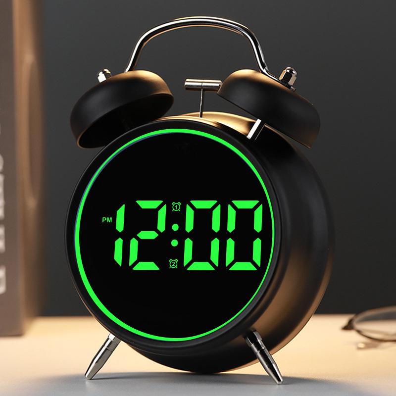 

Extra Loud Alarm Clock for Heavy Sleepers - Durable Metal Design, Multifunctional Plug-in Children s Clock
