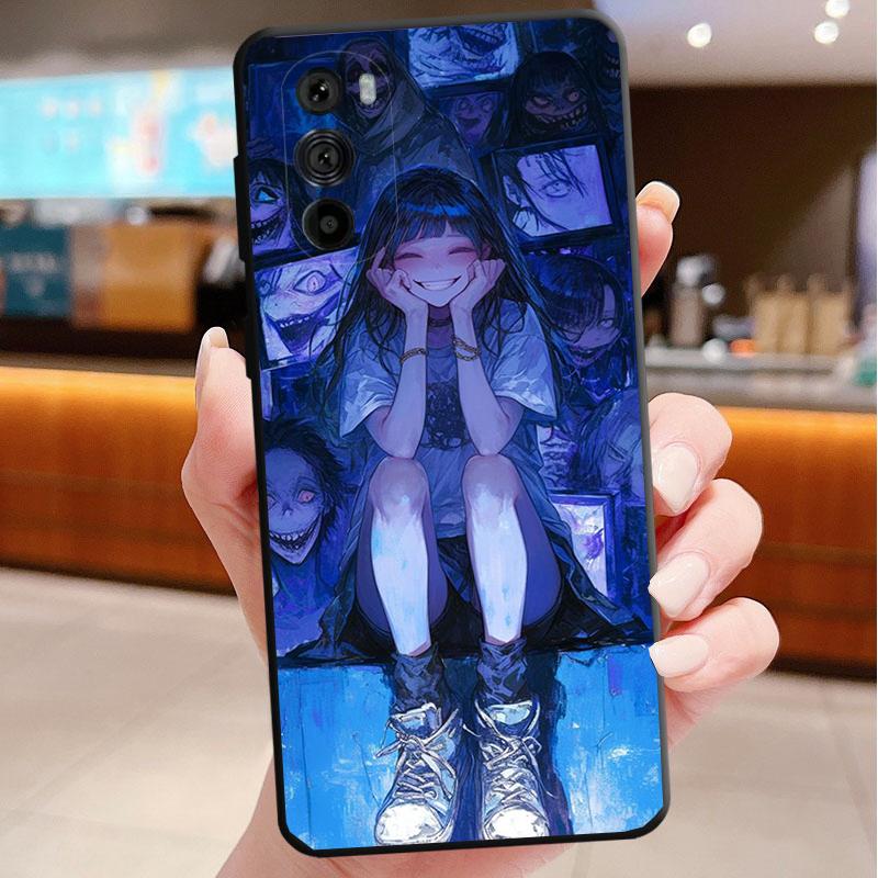 Phone Case For Motorola Edge 60 50 40 Pro 60 50 40 30 Ultra Neo Fusion Moto G Stylus G Anime Girl Art Horror Eyes
