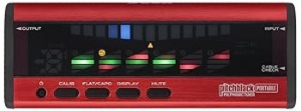 Used KORG PB-04-RD Pitchblack Portable Polyphonic Tuner | Clip-On Tuner for Bass & Guitar | High-Precision Red Edition