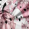 3Pcs Coquette Pink Bow Pumpkin Ghost Print Duvet Cover Set, Polka Dot Bow Pumpkin Bat Spider Web Ghost Print Halloween Bedding