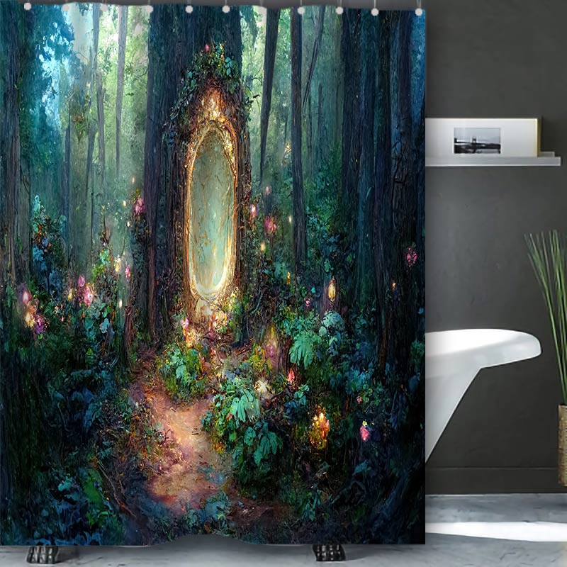 Natural Scenery Coconut Trees Bathroom Landscape Shower Curtain Waterproof With 12 Hooks Home Deco Free Ship