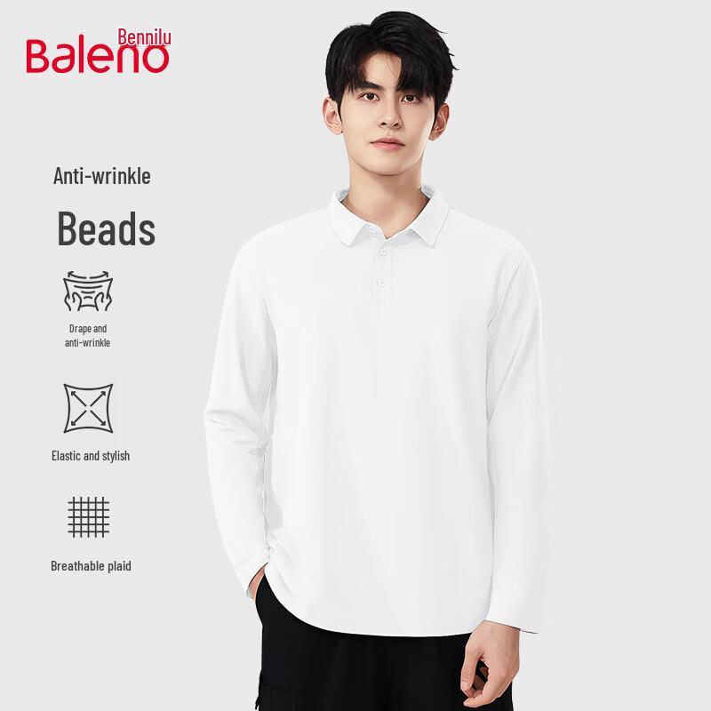 

Baleno Men s Long Sleeve Pique Polo Shirt M
