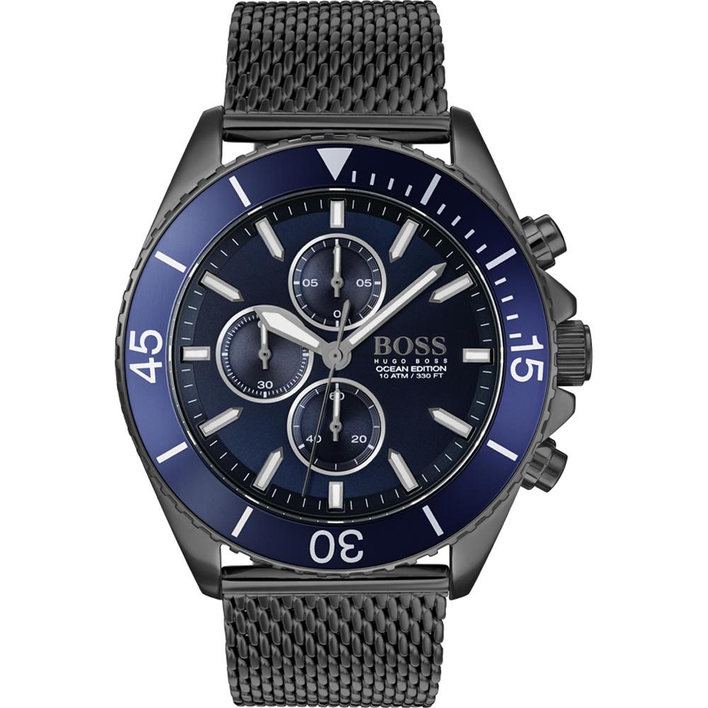 BOSS Ocean Edition Blue Dial Anthracite Metal Men s Quartz Watch 1513702 синий