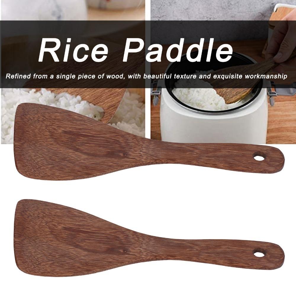 2 Pcs Long Handle Cooking Spatula Smooth Burr-free Kitchen Scoop Rice Spatula Rice Serving Slanted Spatula