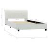 White Faux Leather Bed Frame 100*200 Cm