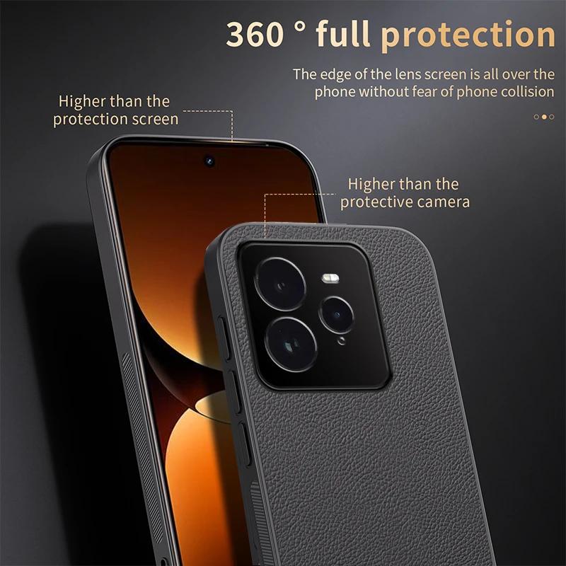 Car Magnetic Cover for Realme GT 7 Pro Luxury Leather Matte Soft Frame Protective Back Case for OPPO Realme GT7 Pro GT7Pro Capa