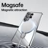 Magnetic Ring Stand Plating Case For Samsung Galaxy S26 Ultra S25 Edge S24 FE Plus Luxury Lens Protector Clear Back Shockproof Soft Silicone Cover