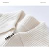 2025 Autumn-Winter Women's Cashmere High-Neck Striped Zipper Sweater