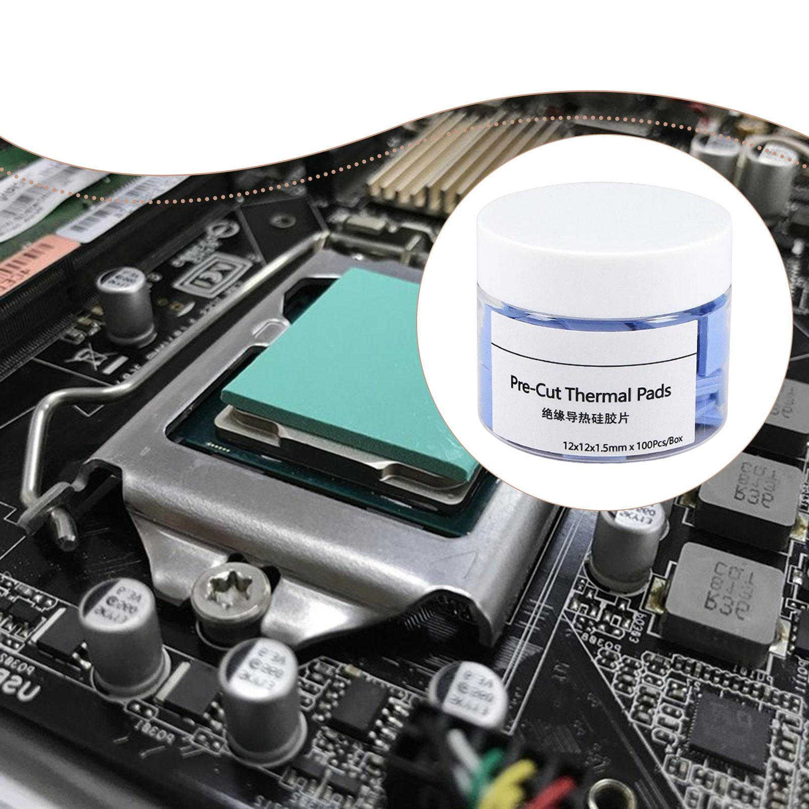 

100 штук Термопрокладка Синяя Высокая теплопроводность Эффективный отвод тепла