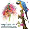 Bird Toy Wood and Paper Material Parrot Toy Bird Toy Easy Installation Stress Relief Athletic Toy Budgie Gauge Decoration Parrot Swing