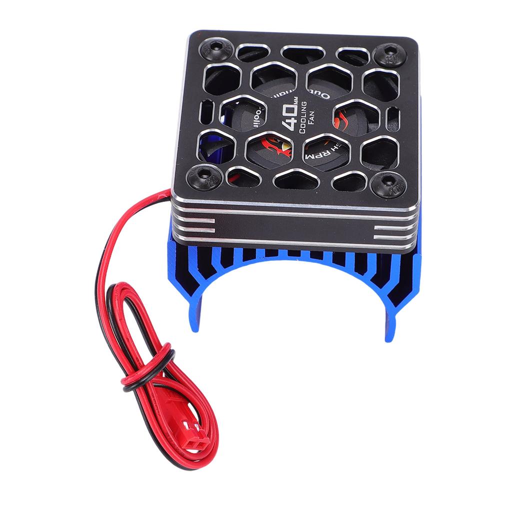 RC Cooling Fan with Heatsink Metal Cover Blue 28000rpm 40mm Motor Fan for 1 8 1 10 RC Car