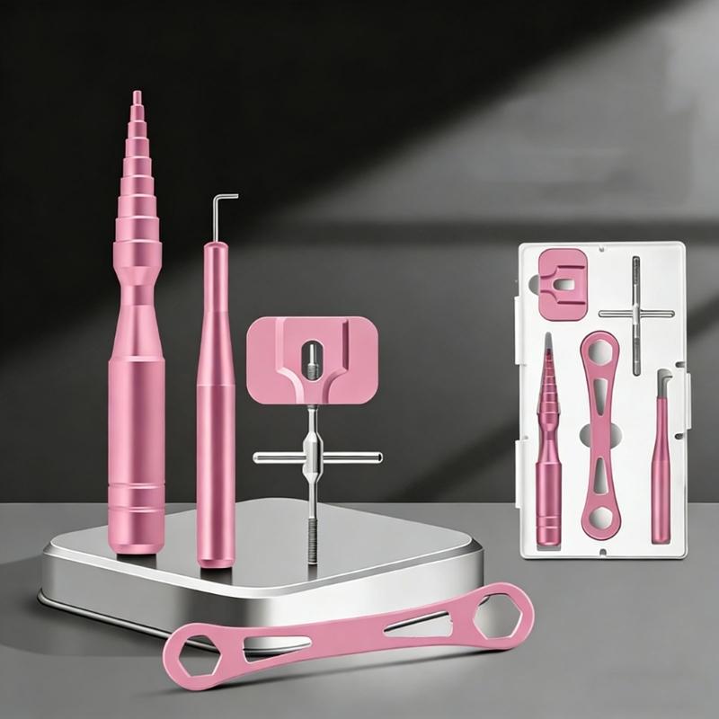 Aluminum Alloy Fishing Reel Repair Tool Set Including Bearing Extractors And Wrench For Easy Disassembly And Maintenance