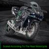1:12 Kawasaki Ninja H2R Diavel Motorcycles Toy Car Model Light Sound Shock Absorption Miniature Vehicle for Child Birthday Gifts