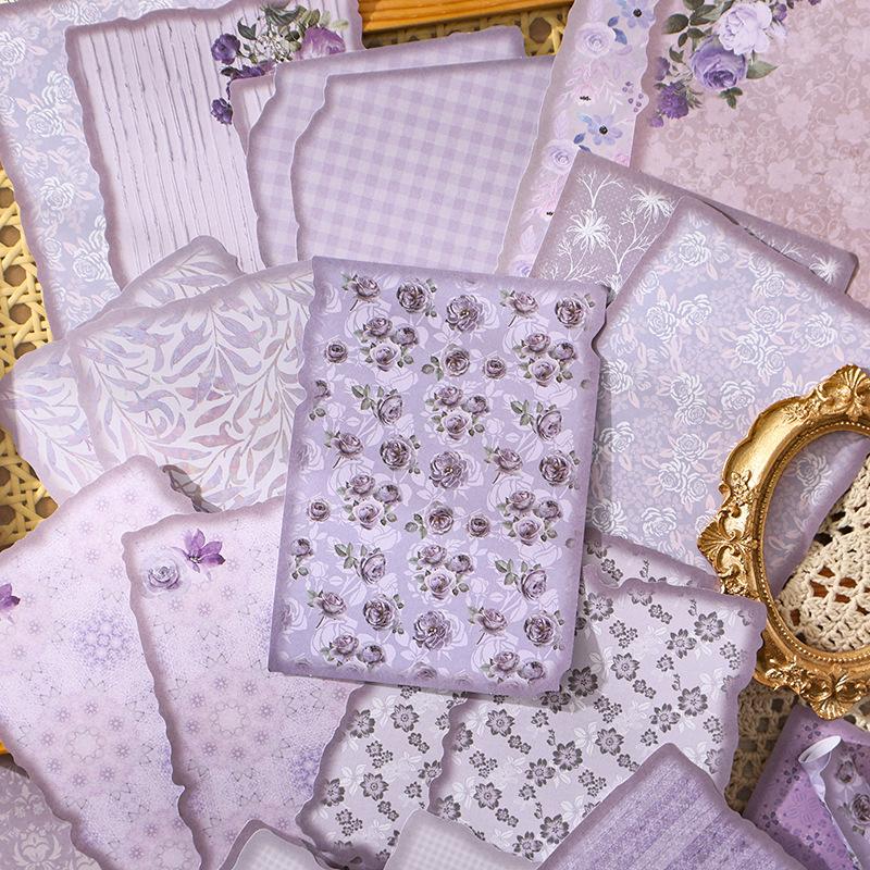 Retro Texture Paper Kit Journaling Scrapbooking Base Paper Decorative Sticky Notes for Kids Reward Gift