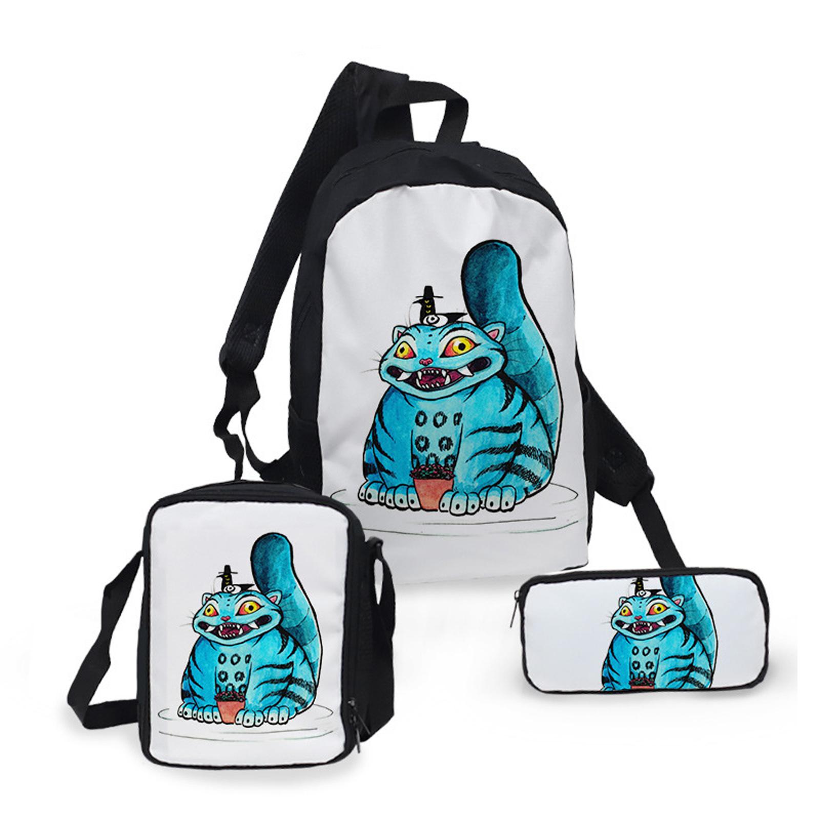 

Рюкзак для девочек в студенческом стиле, большой вместимости, легкий, дорожная сумка-рюкзак, набор из трех предметов One Size