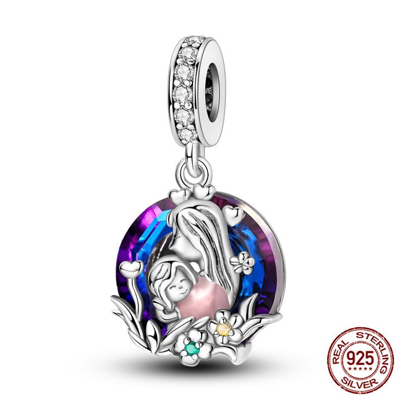 Fit Original 925 Bracelet Magic Star Plate Angel Moon Tree of Life Charms DIY Jewelry Making Women Gift 100% 925 Silver
