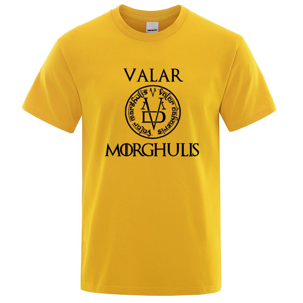 Summer Men's T-Shirt A Song of Ice and Fire T Shirt Valar Morghulis Printed Shirts Men Casual Tee Tops Plus Size Streetwear