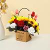 30pcs Paper Gift Bags with Handle Flower Gift Boxes Bouquet Bags Portable Treat Boxes Floral Gift Bags Party Favors Bags Tote Bags for Birthday Party