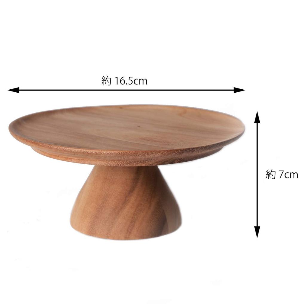 Chabatree Cake Stand Wooden S Marinetopia Acacia Diameter X Height 7cm Footed Plate Afternoon Tea Party Approx. 16.5 CU-028