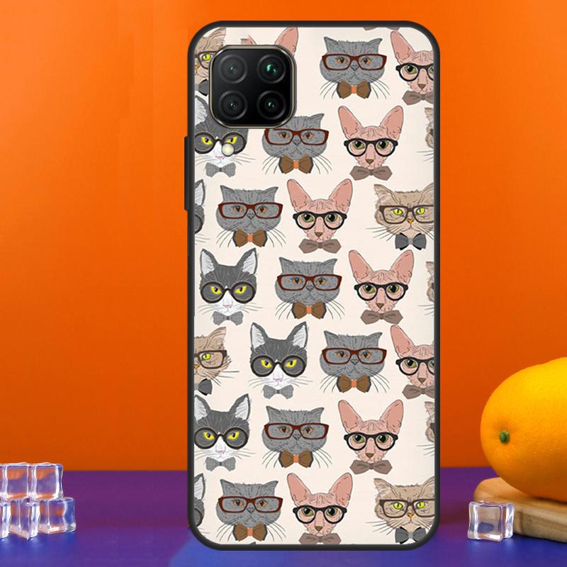 Cute Cat Pattern Kitten For Huawei Nova 7i 8i 11i 12i 12s 9 10 SE Y91 Y90 Y60 Y70 Y72 Y61 P30 P40 Lite P60 Pro Case