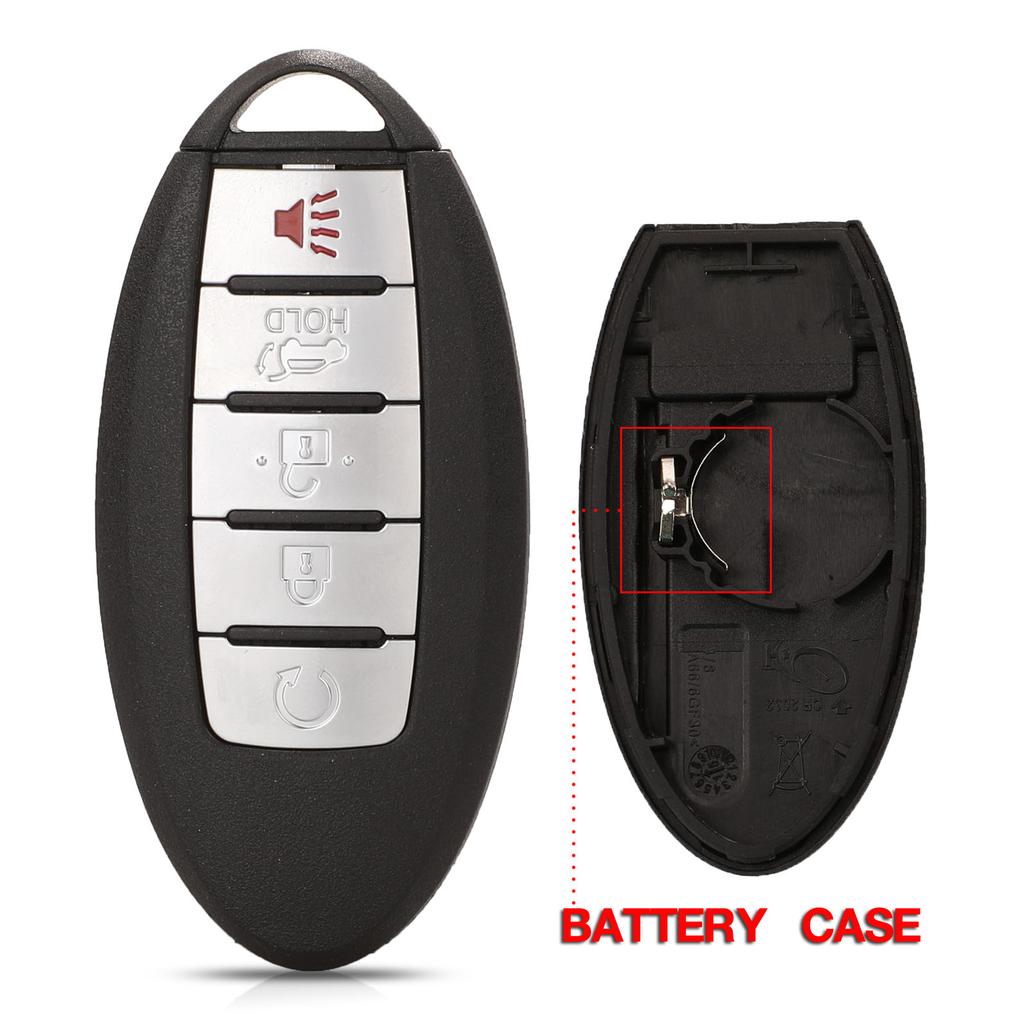 Jingyuqin 4 Tasten Fernbedienung Smart Schlüssel Schale Abdeckung Gehäuse Für Nissan ALTIMA MAXIMA Murano Versa Teana Sentra Batteriehalter links