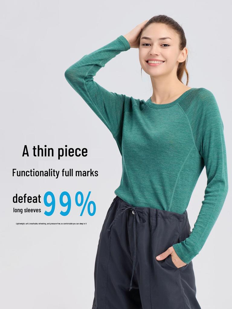 Women's Quick-Dry Merino Tencel Base Layer Long Sleeve Shirt