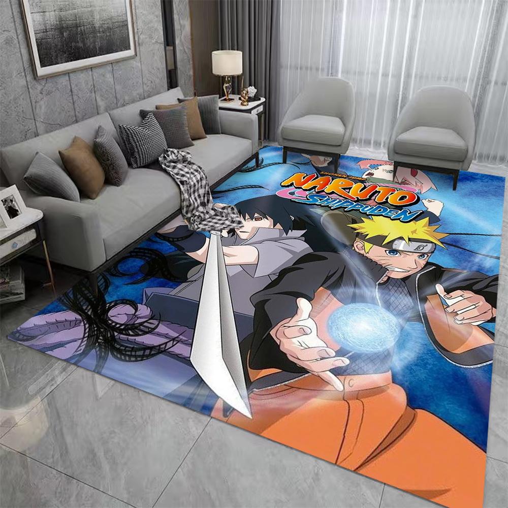Japanese Anime Naruto Rugs Non-Slip Floor Mat for Home Living Room Bedroom Rug Washable Round Carpet Decor
