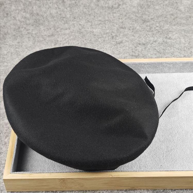 Imitation cashmere beret European and American style solid color bud hat casual fashion trend big head circumference men's hat small size women's hat