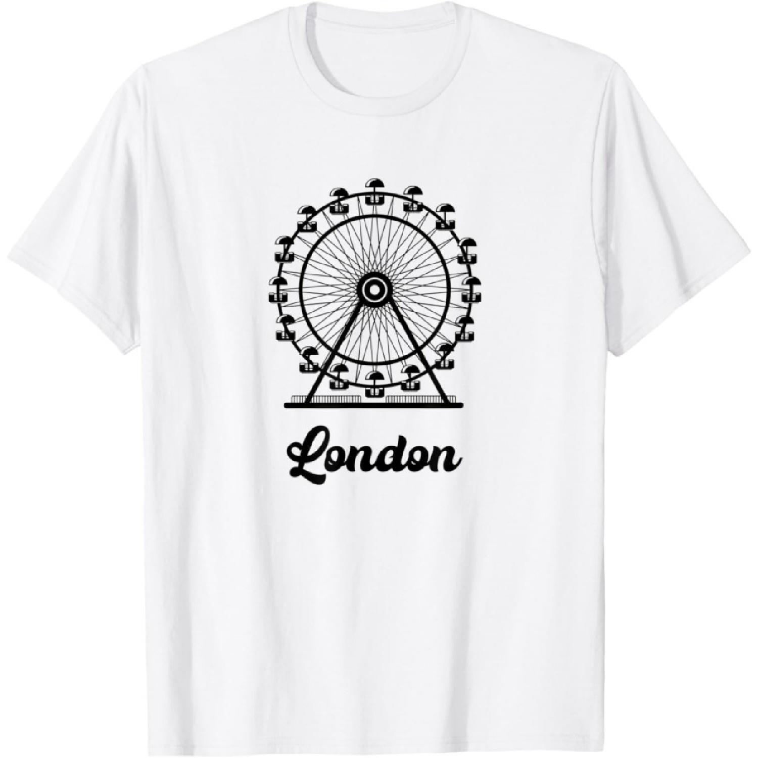 London England With Ferris Wheel T-Shirt S