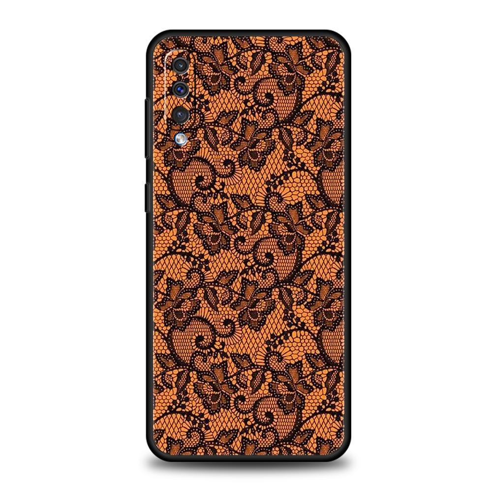 Lace Printed Phone Case For Samsung A26 A36 A56 A54 A52 A50 A70 A40 A20E A12 A14 A16 A22 A24 A42 A34 A32 5G A04s A06 5G Cover