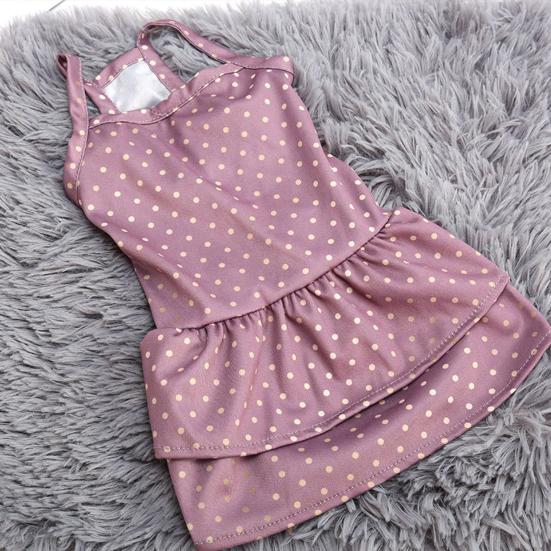 Dog Dress Eye-Catching Cartoon Pattern Vibrant Color Summer Small Dog Princess Cosplay Costume for Home Wear