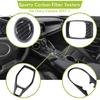 Console Gear Shift Panel Trim Cup Holder Cover for Chevy Camaro 17+ Carbon Fiber