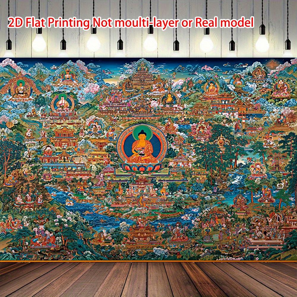 

VIKAMA Intricate Thangka Tapestry Which Has Added A Sacred Cultural Vibe Ideal For Home Office Guesthouse And Meditation Space 74x94cm(29x37in)