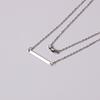 Minimal Natural Multi Pendant Necklace, Trendy Metal Clavicle Chain