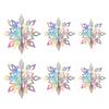 6Pcs Christmas Snowflake Ornaments 3D Large Iridescent Paper Snowflakes Hanging Decoration for Winter Wonderland Christmas Party Holiday New Year Home