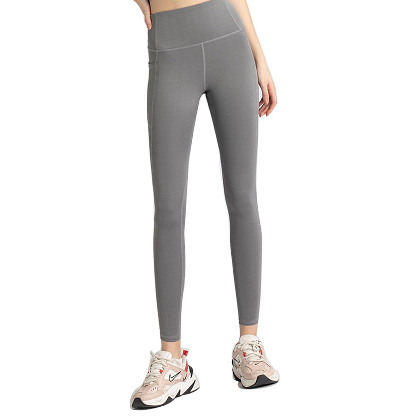 

Одежда для йоги и фитнеса Yodilala с сетчатыми вставками по бокам, Супер УФ, размер XL, женская, карманы, брюки с высокой талией, влагоотводящая, быстросохнущая, тянущаяся,