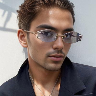 Fashion Frameless Sunglasses Female Personality Street Shot Sunscreen Sunglasses Female Shades
